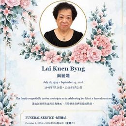 Photo de Lai Kuen Byng, avis de décès à Longueuil