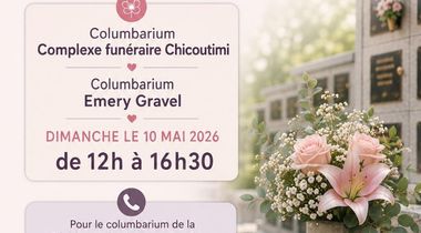 Fêtes des Mères 2026 Ouverture des columbariums